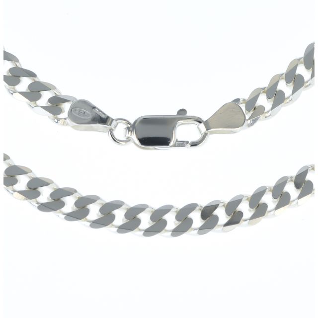 Buy Mens Sterling Silver 5mm Curb Chain Necklace 16 - 30 Inch by World of Jewellery