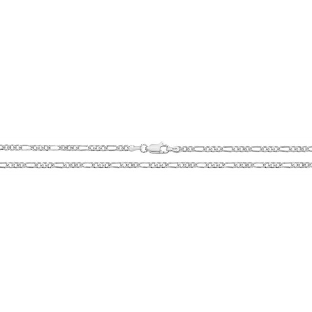 Buy Boys Sterling Silver 2mm Figaro Chain Necklace 16 - 24 Inch by World of Jewellery