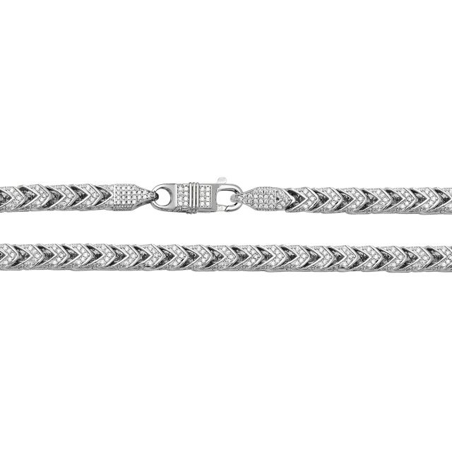 Buy Boys Sterling Silver 6mm Cubic Zirconia Set Arrow Chain Necklace 22 - 32 Inch by World of Jewellery