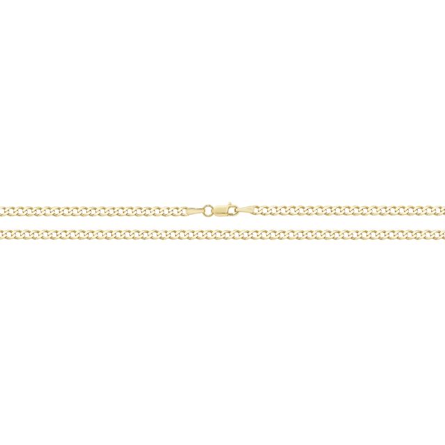 Buy 9ct Solid Gold 3mm Flat Bevelled Curb Anklet Size 10 Inch For Women by World of Jewellery