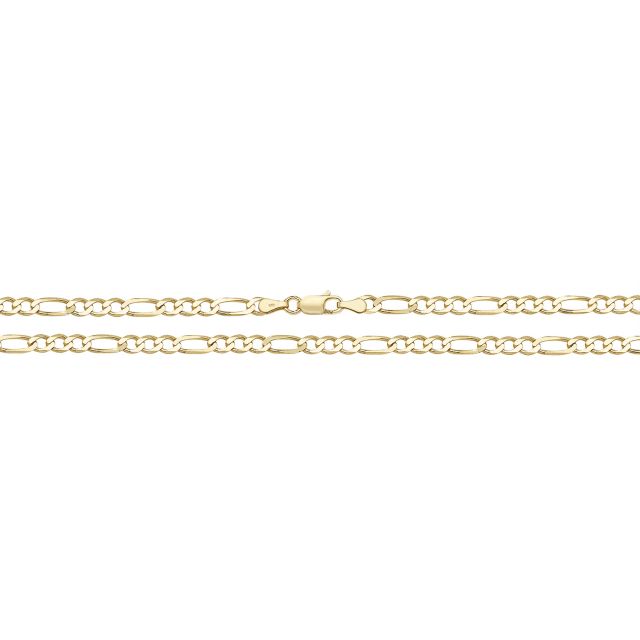 Buy 9ct Solid Gold 4mm Figaro Anklet Size 10 Inch For Women by World of Jewellery