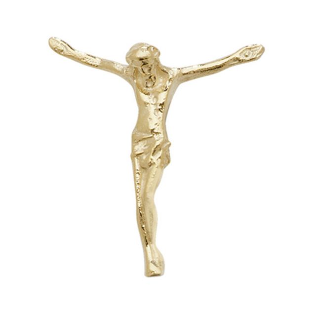 Buy 9ct Gold 25mm Jesus Cross Pendant by World of Jewellery