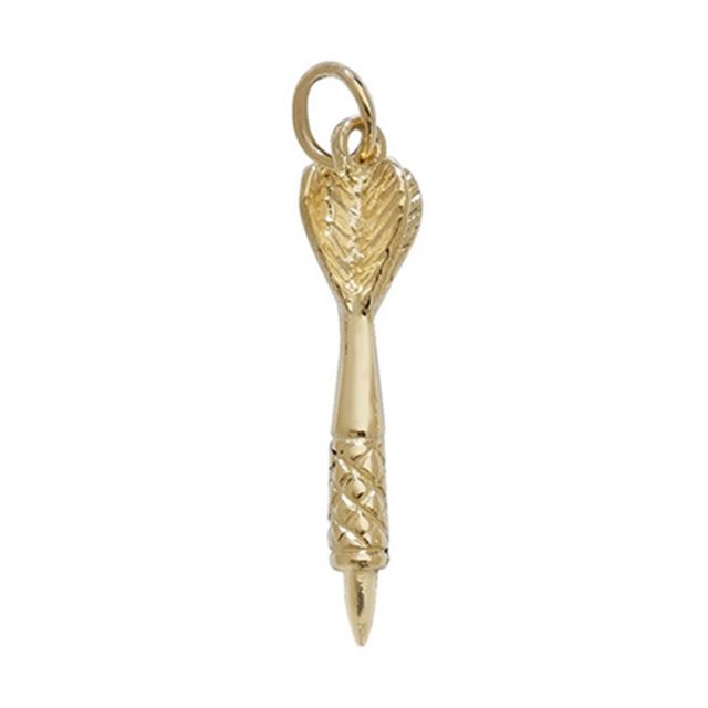 Buy Mens 9ct Gold 25mm Plain Dart Pendant by World of Jewellery