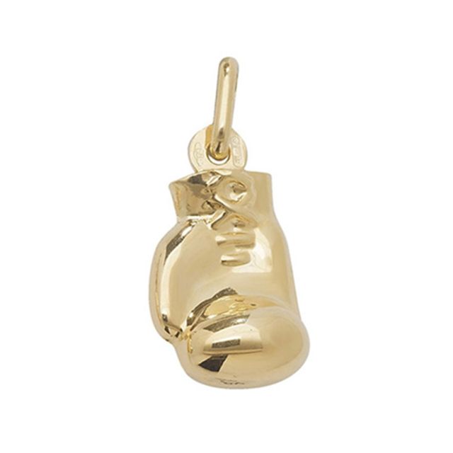 Buy Girls 9ct Gold 15mm Plain Boxing Glove Pendant by World of Jewellery