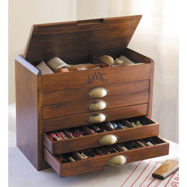 Buy DMC Wooden Collectors Box With thread - 7600B by World of Jewellery