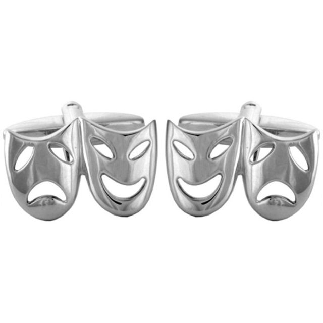 Buy Novelty Open Theatrical Masks Cufflinks by World of Jewellery