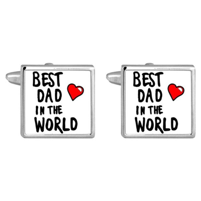 Buy Novelty Best Dad In The World Cufflinks by World of Jewellery