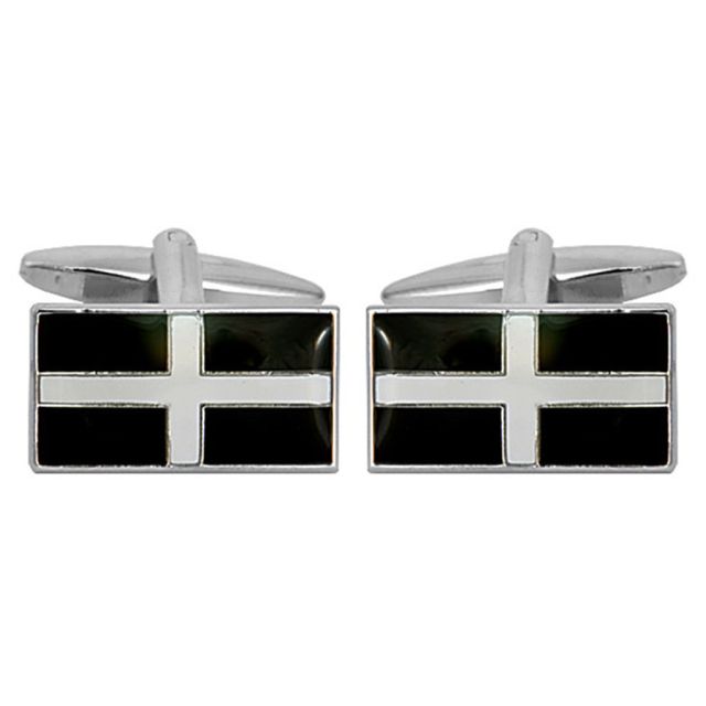 Buy Novelty Cornish St. Piran Flag Cufflinks by World of Jewellery