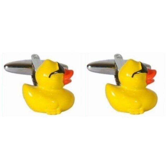 Buy Novelty Yellow Bath Duck Cufflinks by World of Jewellery