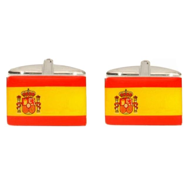 Buy Novelty Spanish Flag Cufflinks by World of Jewellery