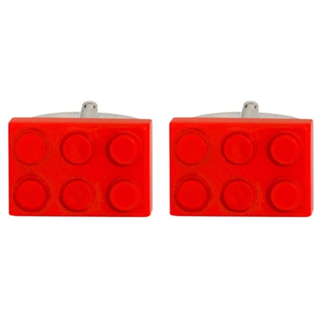 Buy Novelty Red Toy Building Brick Cufflinks by World of Jewellery