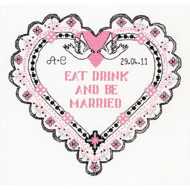 Buy Anchor Cross Stitch Kit - Celebration Kits - Eat Drink And Be Married by World of Jewellery
