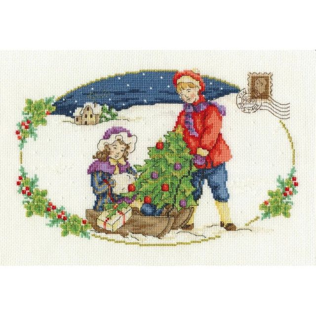 Buy DMC Cross Stitch Kit - Vintage Christmas - The Christmas Tree by World of Jewellery