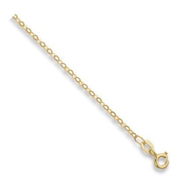 Buy 9ct Yellow Gold Diamond Cut Belcher Chain Necklace - 1mm Thick - Various Lengths - 14, 16, 18, 20, 22 and 24 Inch Long by World of Jewellery