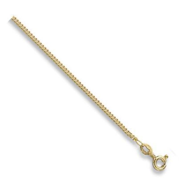 Buy 9ct Yellow Gold Curb Chain Necklace - 2mm Thick - Various Lengths - 16, 18, 20, 22 and 24 Inch Long by World of Jewellery