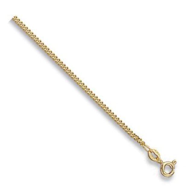 Buy 9ct Yellow Gold Curb Chain Necklace - 2mm Thick - Various Lengths - 16, 18, 20, 22 and 24 Inch Long by World of Jewellery