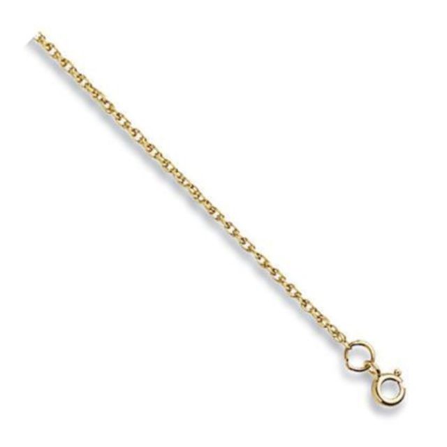 Buy 9ct Yellow Gold Prince Of Wales Chain Necklace - 1mm Thick - Various Lengths - 16, 18, 20, 22 and 24 Inch Long by World of Jewellery