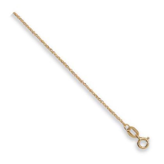 Buy 9ct Yellow Gold Diamond Cut Fine Singapore Chain Necklace - 1mm Thick - Various Lengths - 16 and 18 Inch Long by World of Jewellery
