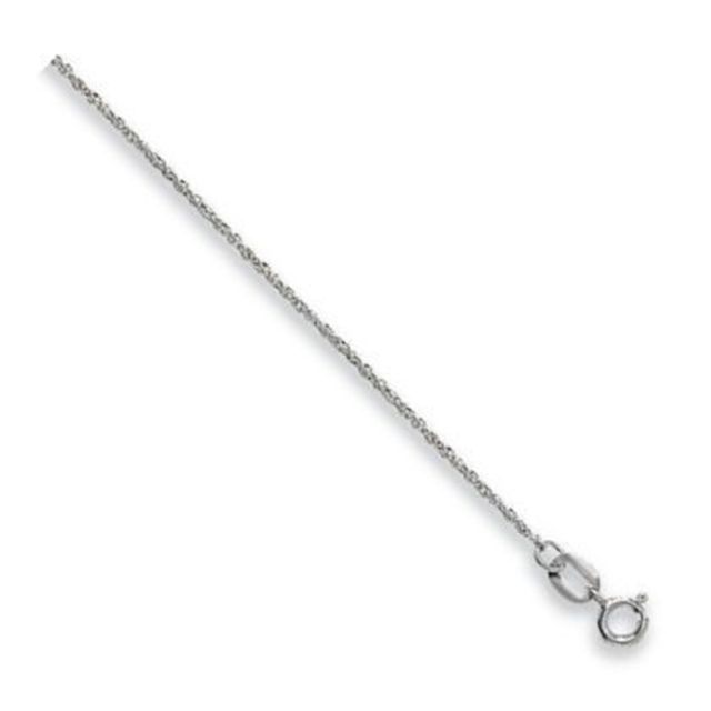 Buy 9ct White Gold Diamond Cut Fine Singapore Chain Necklace - 1mm Thick - Various Lengths - 16 and 18 Inch Long by World of Jewellery
