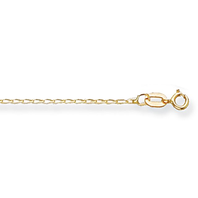 Buy 9ct Yellow Gold Rada Chain Necklace - 1mm Thick - Various Lengths - 16, 18 and 20 Inch Long by World of Jewellery