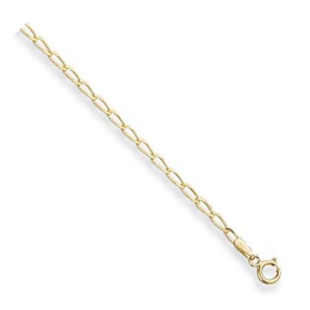 Buy 9ct Yellow Gold Rada Chain Necklace - 2mm Thick - Various Lengths - 16, 18, 20, 22 and 24 Inch Long by World of Jewellery