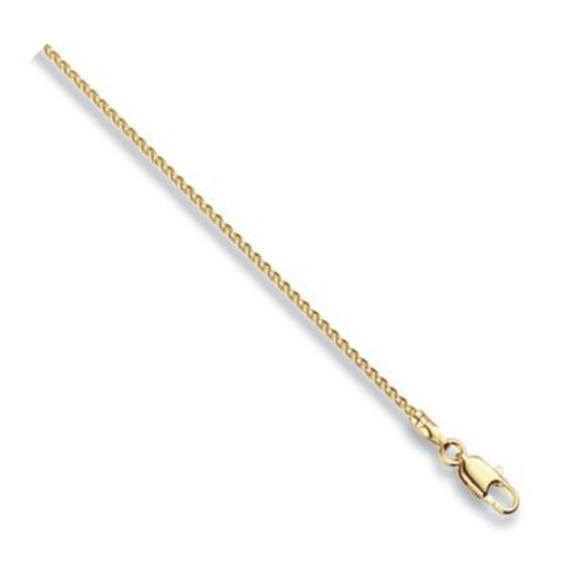 Buy 9ct Yellow Gold Spiga Chain Necklace - 1mm Thick - Various Lengths - 16, 18 and 20 Inch Long by World of Jewellery