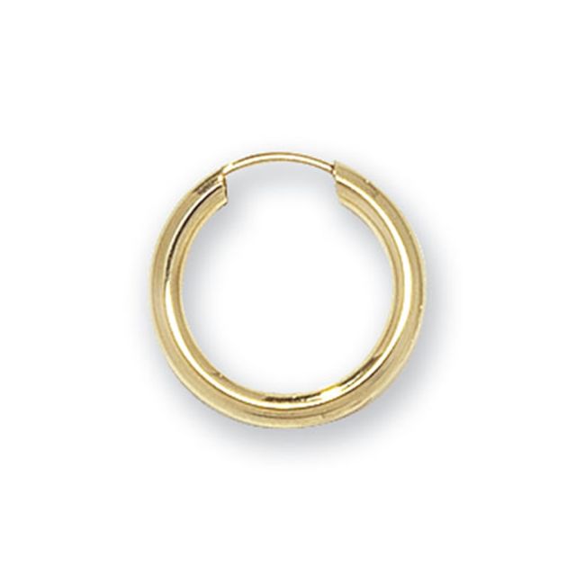 Buy 9ct Yellow Gold 15MM Sleeper Earrings by World of Jewellery