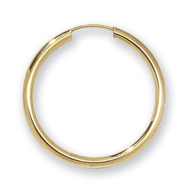 Buy 9ct Yellow Gold 25MM Sleeper Earrings by World of Jewellery