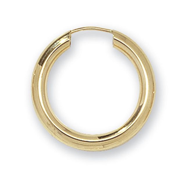 Buy 9ct Yellow Gold 22MM Sleeper Earrings by World of Jewellery