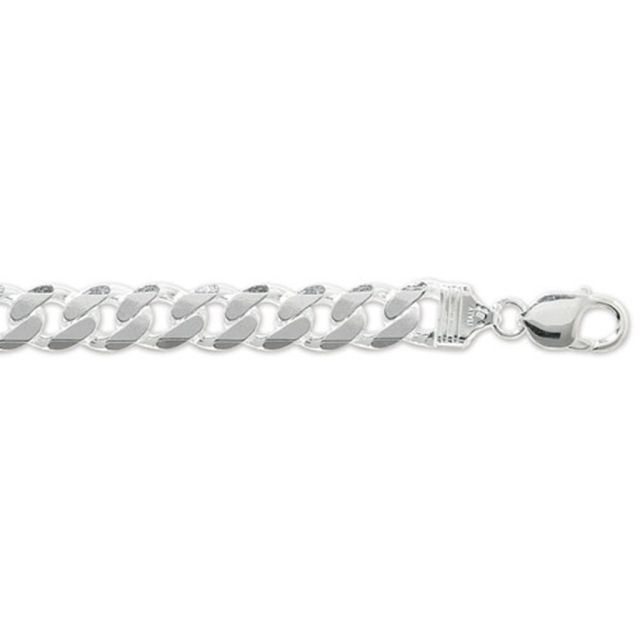 Buy Sterling Silver Curb Chain Necklace - 11mm Thick - Various Lengths - 22 and 24 Inch Long by World of Jewellery