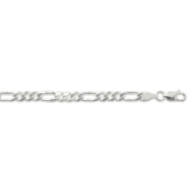 Buy Sterling Silver Figaro Chain Necklace - 5mm Thick - Various Lengths - 16, 18, 20, 22, 24, 26, 28 and 30 Inch Long by World of Jewellery