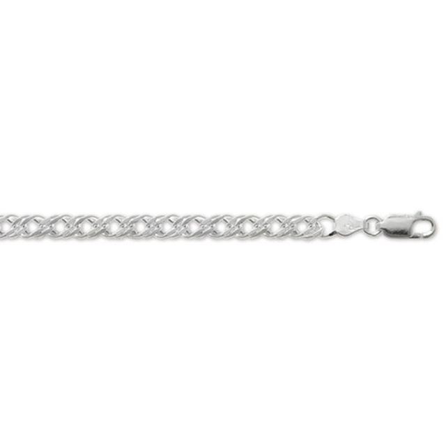 Buy Sterling Silver Double Curb Chain Necklace - 5mm Thick - Various Lengths - 18, 20, 22, 24, 26, 28 and 30 Inch Long by World of Jewellery