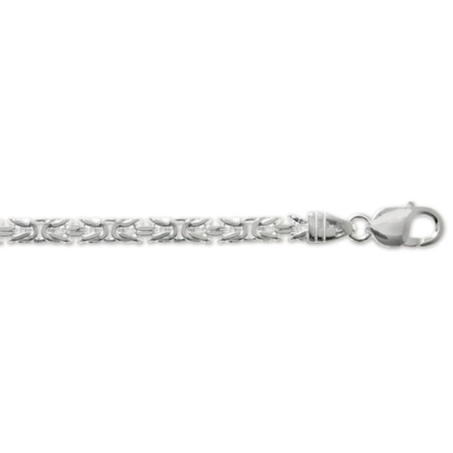 Buy Sterling Silver Square Byzantine Chain Necklace - 5mm Thick - Various Lengths - 20, 22, 24, 26, 28 and 30 Inch Long by World of Jewellery