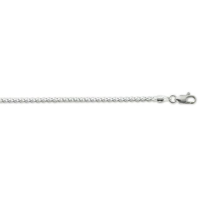 Buy Sterling Silver Wheat Chain Necklace - 3mm Thick - Various Lengths - 16, 18, 20, 22, 24, 26 and 30 Inch Long by World of Jewellery