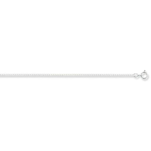 Buy Sterling Silver Fine Curb Chain Necklace - 1mm Thick - Various Lengths - 16, 18 and 20 Inch Long by World of Jewellery