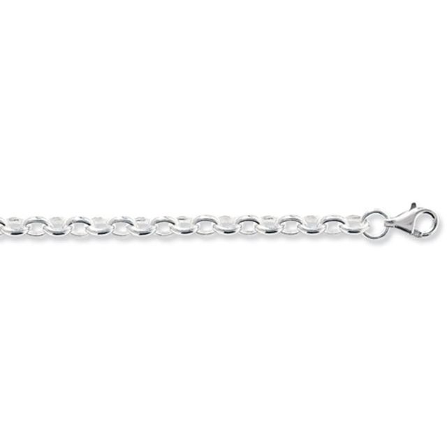 Buy Sterling Silver Oval Belcher Chain Necklace - 4mm Thick - Various Lengths - 18, 20, 22, 24, 26, 28 and 30 Inch Long by World of Jewellery