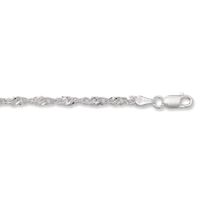 Buy Sterling Silver Fine Singapore Chain Necklace - 3mm Thick - Various Lengths - 16, 18, 20, 22 and 24 Inch Long by World of Jewellery