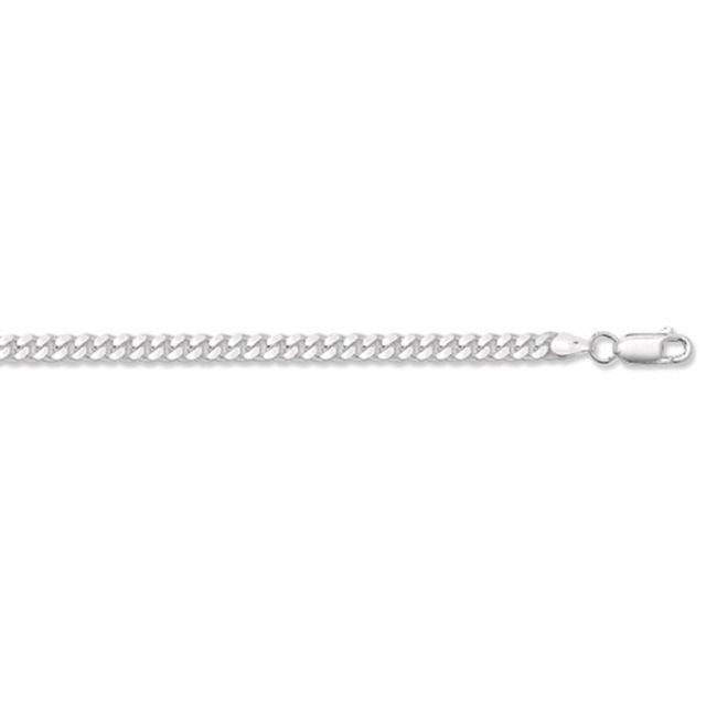 Buy Sterling Silver Close Curb Chain Necklace - 4mm Thick - Various Lengths - 16, 18, 20, 22, 24, 26 and 30 Inch Long by World of Jewellery