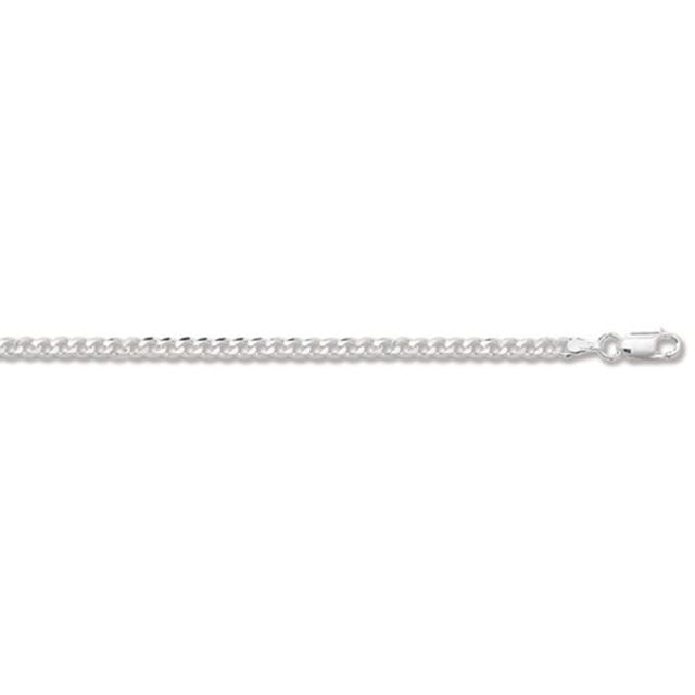 Buy Sterling Silver Light Curb Chain Necklace - 3mm Thick - Various Lengths - 16, 18, 20, 22, 24, 26 and 30 Inch Long by World of Jewellery