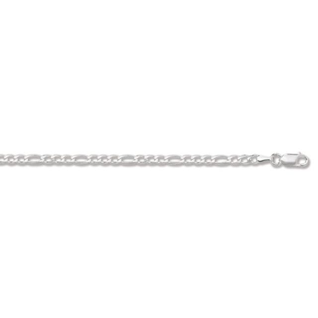 Buy Sterling Silver Light Figaro Chain Necklace - 3mm Thick - Various Lengths - 16, 18, 20, 22 and 24 Inch Long by World of Jewellery