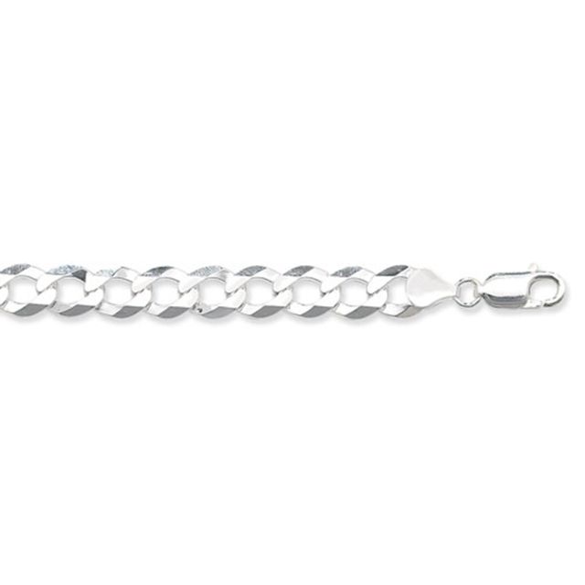 Buy Sterling Silver Flat Open Curb Chain Necklace - 9mm Thick - Various Lengths - 18, 20, 22, 24, 26 and 30 Inch Long by World of Jewellery