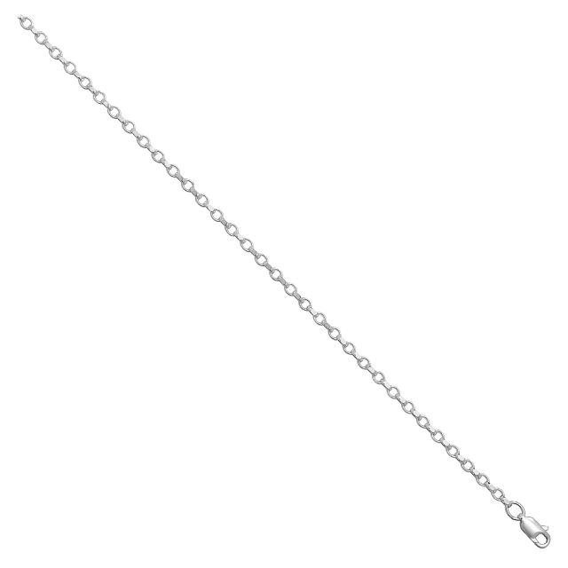 Buy Sterling Silver Faceted Belcher Chain Necklace - 2mm Thick - Various Lengths - 16, 18, 20, 22, 24, 26 and 30 Inch Long by World of Jewellery