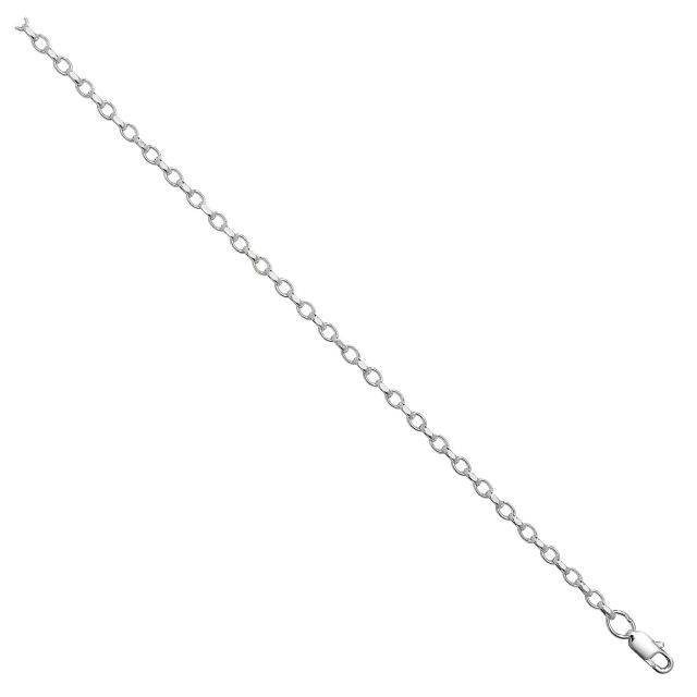 Buy Sterling Silver Faceted Belcher Chain Necklace - 3mm Thick - Various Lengths - 16, 18, 20, 22, 24, 26 and 30 Inch Long by World of Jewellery