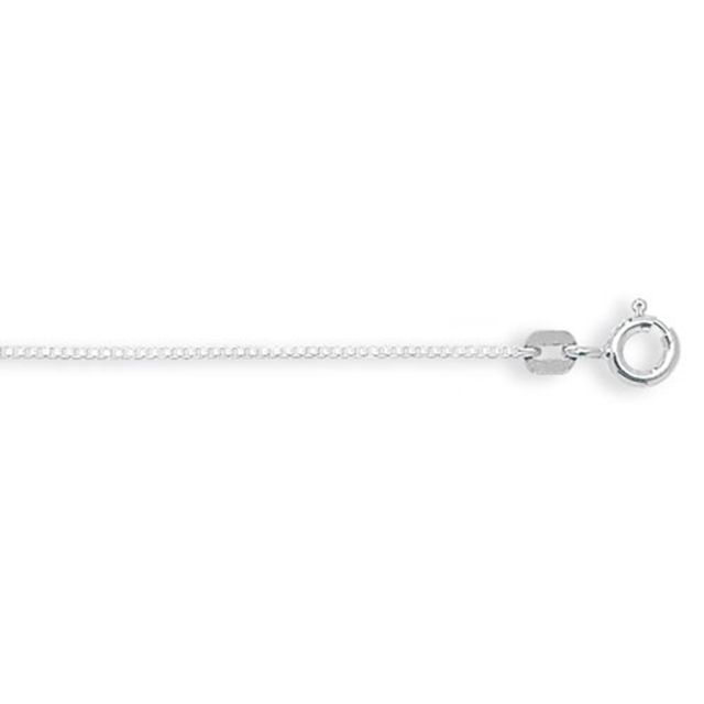 Buy Sterling Silver Box Chain Necklace - 1mm Thick - Various Lengths - 16, 18 and 20 Inch Long by World of Jewellery