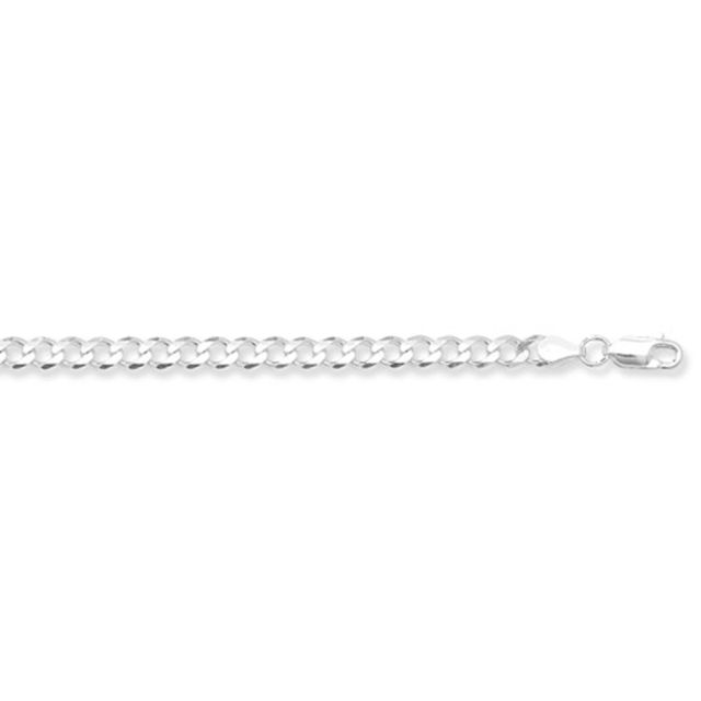 Buy Sterling Silver Flat Open Curb Chain Necklace - 5mm Thick - Various Lengths - 16, 18, 20, 22, 24, 26, 28 and 30 Inch Long by World of Jewellery