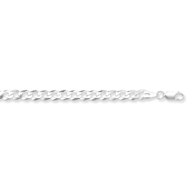 Buy Sterling Silver Flat Open Curb Chain Necklace - 6mm Thick - Various Lengths - 16, 18, 20, 22, 24, 26, 28 and 30 Inch Long by World of Jewellery