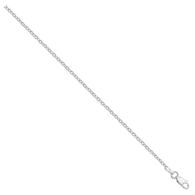 Buy Sterling Silver Oval Cable Chain Necklace - 2mm Thick - Various Lengths - 16, 18, 20, 22 and 24 Inch Long by World of Jewellery