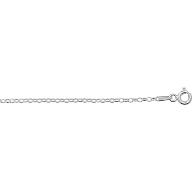 Buy Sterling Silver Oval Belcher Chain Necklace - 2mm Thick - Various Lengths - 16, 18, 20, 22 and 24 Inch Long by World of Jewellery