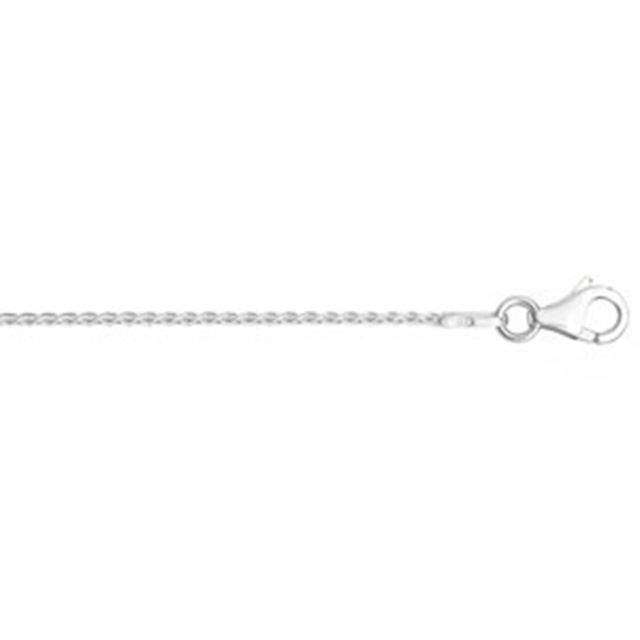 Buy Sterling Silver Spiga Chain Necklace - 1mm Thick - Various Lengths - 16, 18 and 20 Inch Long by World of Jewellery