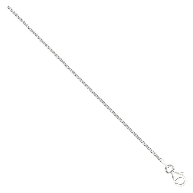 Buy Sterling Silver Spiga Chain Necklace - 1mm Thick - Various Lengths - 16, 18, 20, 22 and 24 Inch Long by World of Jewellery